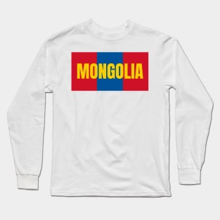 Mongolia Flag Colors Long Sleeve T-Shirt